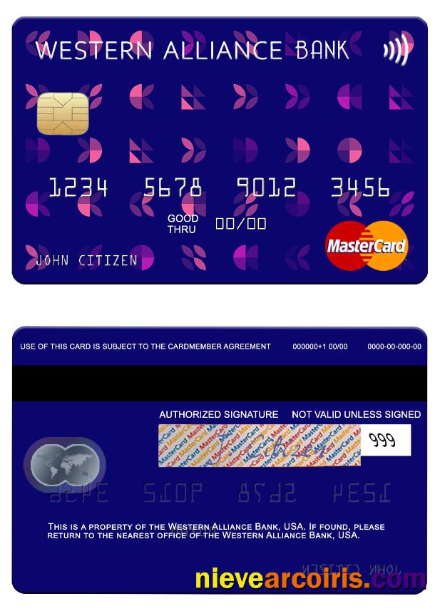 USA Western Alliance Bank mastercard